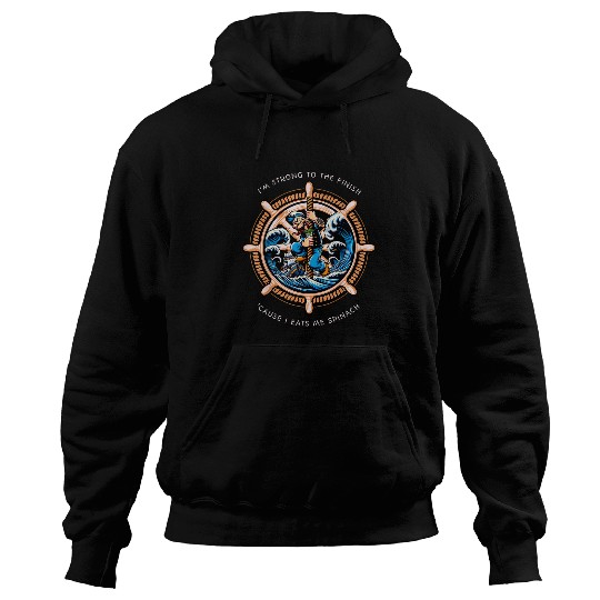 Im Strong to the Finish vintages Cartoon Sailor Man Hoodies