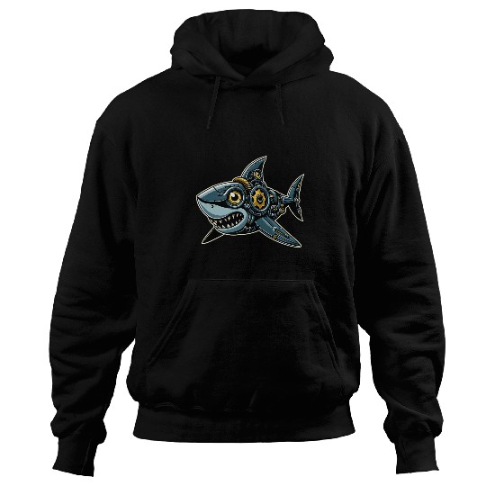 Shark Robots Robotics Engineering Technology Programmer Hoodies