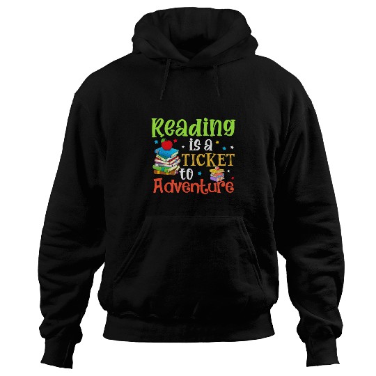 Funny Reading Adventure Library Student Teacher Book School Hoodies