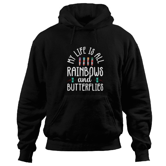 Rainbow Butterflies Phlebotomist Phlebotomy technician nurses Hoodies