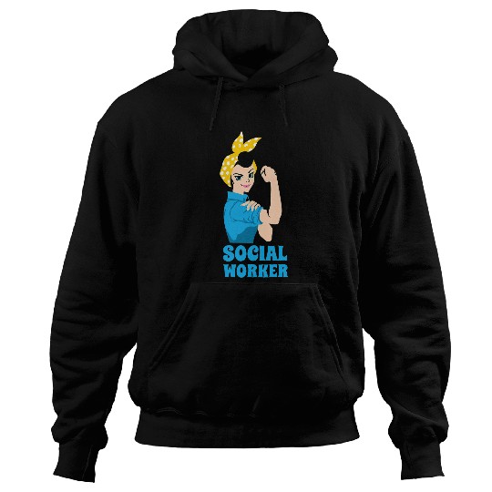 Social Worker Rosie The Riveter Hoodies