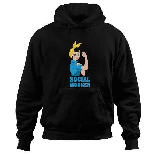 Social Worker Rosie The Riveter Hoodies