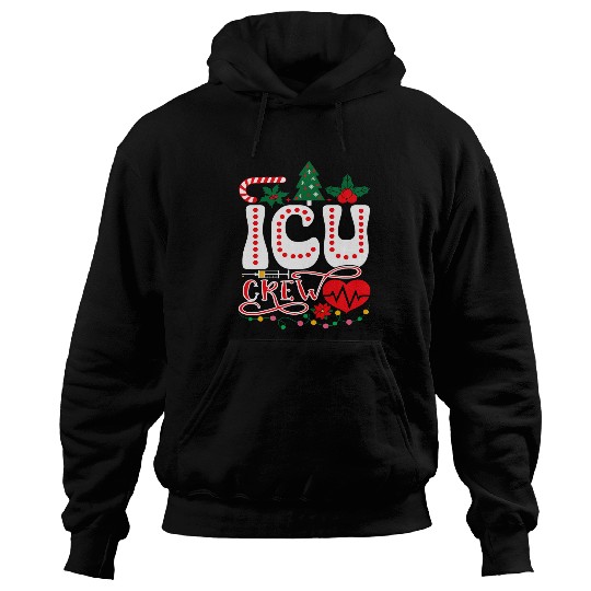 ICU nurses Crew Christmas Intensive Care Unit Nursing Hoodies