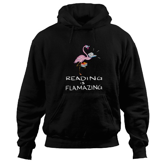 Cool Reading Is Flamazing Funny Flamingo Book Reader Gift Hoodies