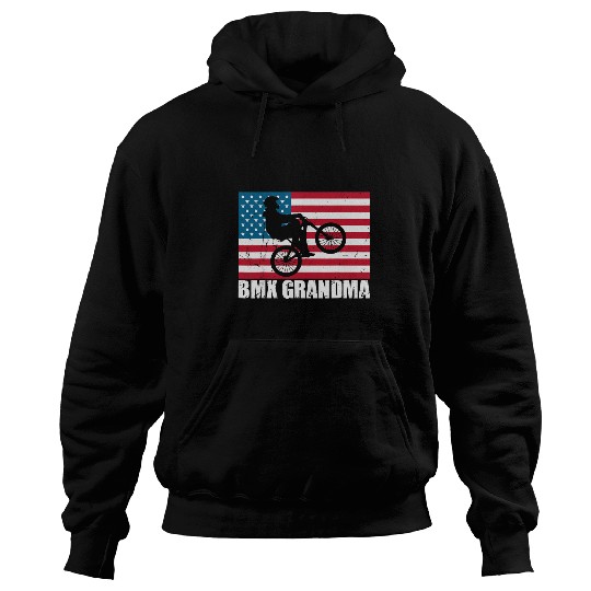 BMX Nana USA Flag Grandma Mothers Day Gift 4th Of July Hoodies