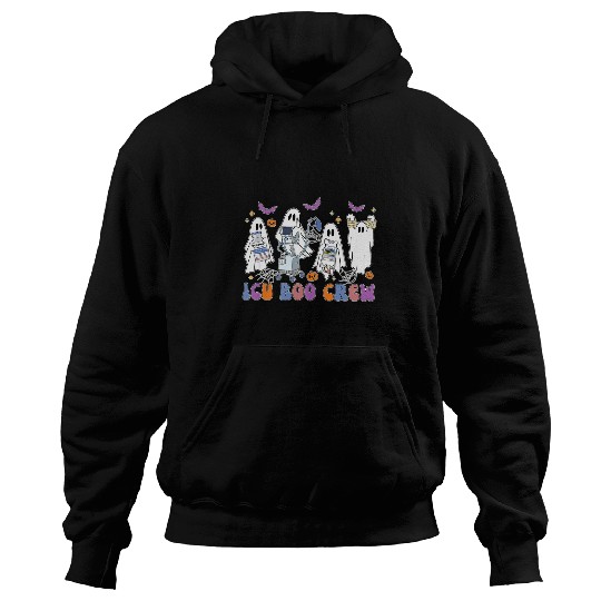 Halloween ICU nurses ICU Boo Crew Funny Nicu Picu nurses Tech Hoodies