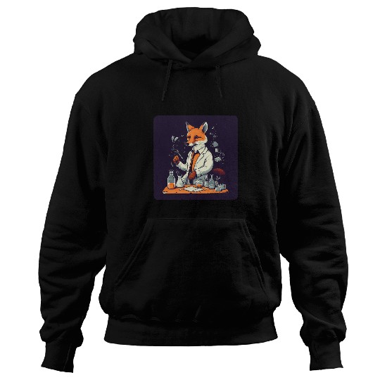 Fox Lab Coat Science Experiments Research Scientist Hoodies
