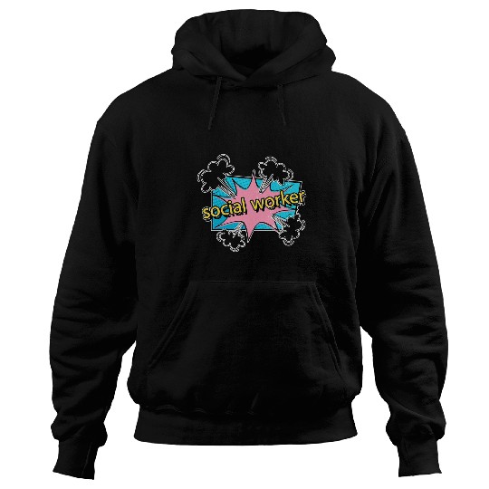 Social Worker Socialist 80s Style Men and Women Hoodies