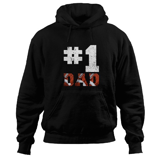 Mens vintages 1 Dad Number One 1 Rugby Dad Fathers Day Hoodies