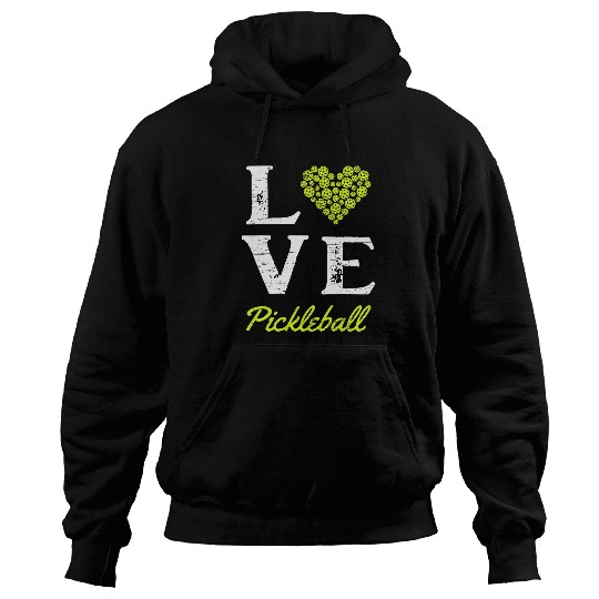 Love Pickleball Play Serve Paddle Sport Hoodies