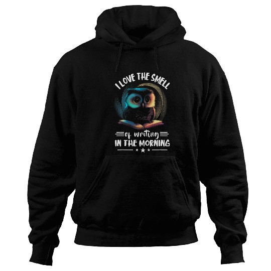 Book Lover Owl Typewriter I Love The Smell Writing Writer Hoodies