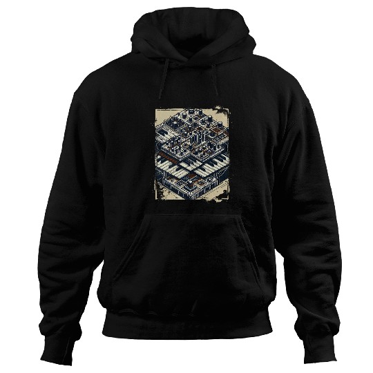 Cool Synthesizer 80s vintagess Hoodies