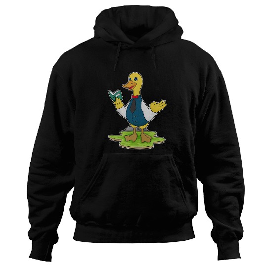 Duck Reading Book Hoodies