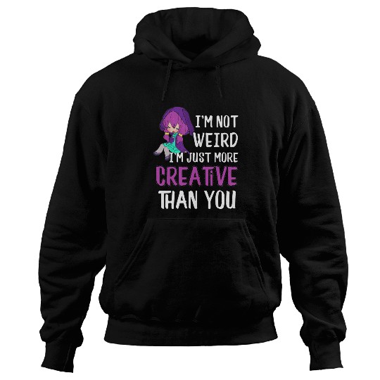 Im Not Weird Funny Chibi Anime Girl Costume for Cosplay Hoodies