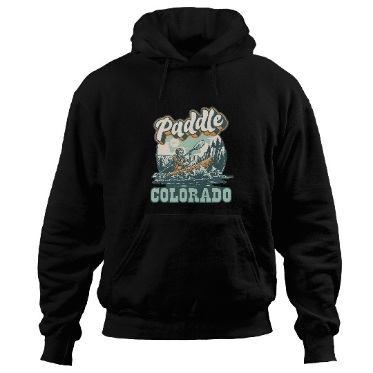 Paddle Colorado Skeletons Kayak Paddle Boat Whitewater Retro Hoodies