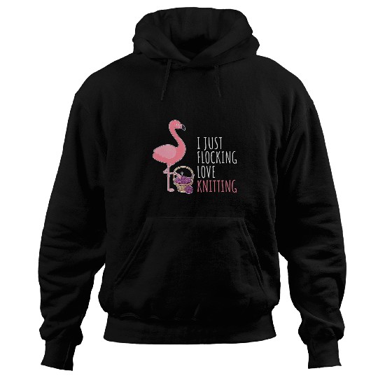 Pink Flamingo Knitting Wool Hobby Knitting Basket Hoodies