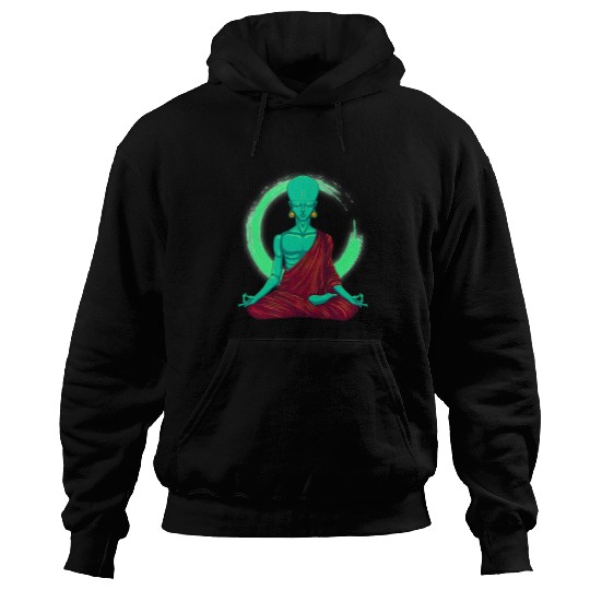 Funny Zen Alien Gift For Men Women Cool Buddha Yoga Lover 2 Hoodies