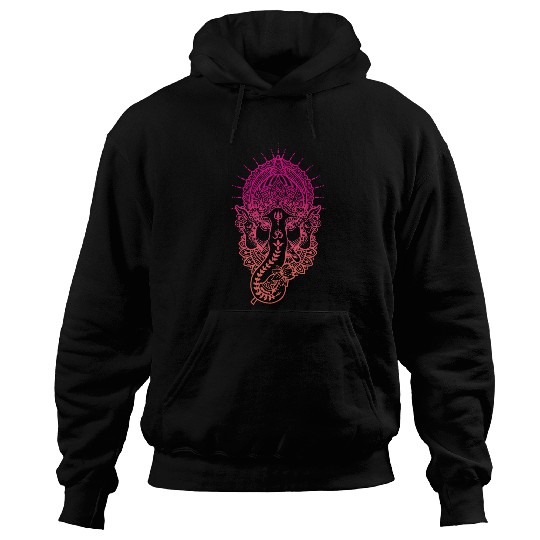 Ganesh Symbol Yoga Hindu Elephant Men Women Meditation Hoodies