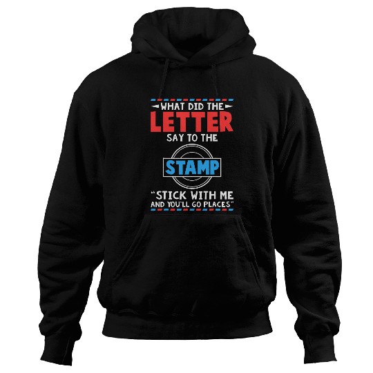 Funny Postal Stamp Postal Service Postman Delivery Mailman 2 Hoodies