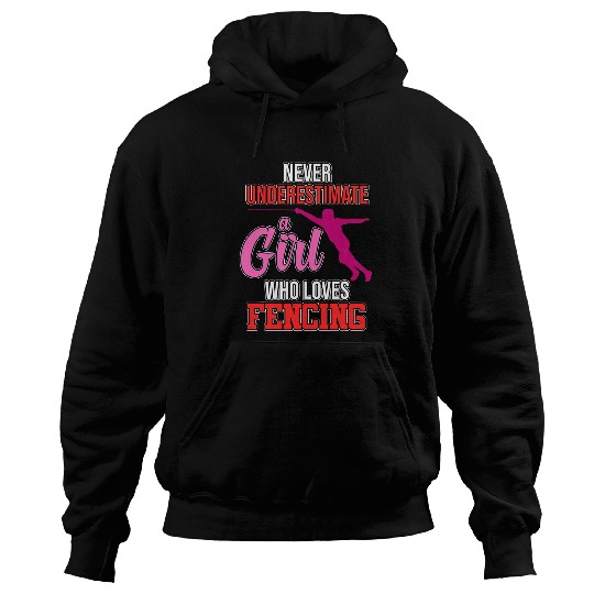 Girl Who Loves Fencing Fencer Fencing Sports Player Graphic Hoodies