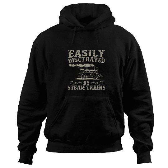Funny Railway Steam Train Locomotive Graphic Steam Train Hoodies