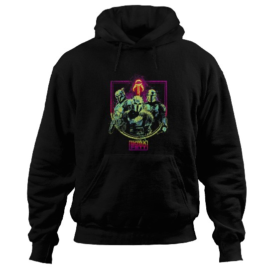 Star warss The Book Of Boba Fett Group Retro Mandalorians Hoodies