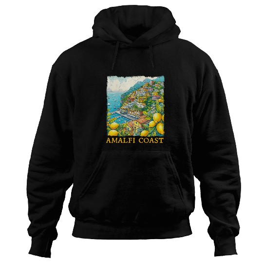 Amalfi Coast town Italy Trip Vacation Mediterranean Sea Hoodies