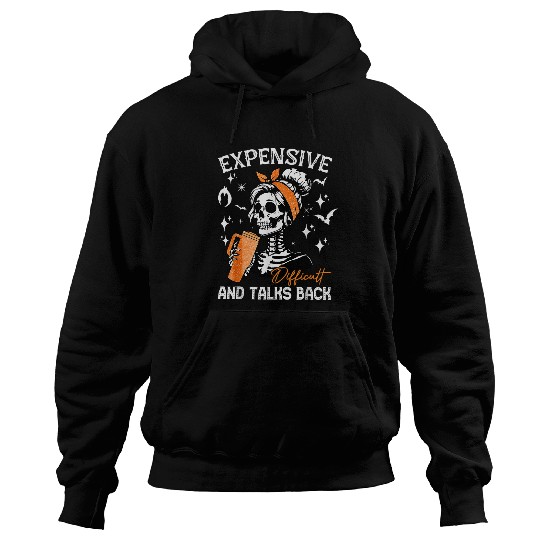 Expensive Difficult Talks Back Halloween Mama Skeletons 2 Hoodies