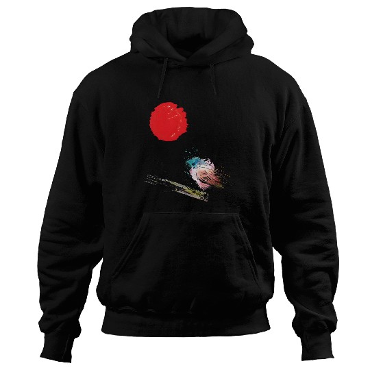 Murakami Birds Red Moon Japenese Hoodies