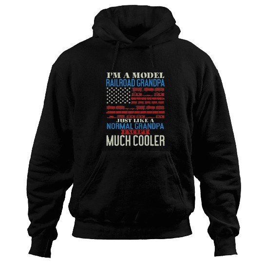 Mens Train Grandpa Model Railroad 1 Hoodies