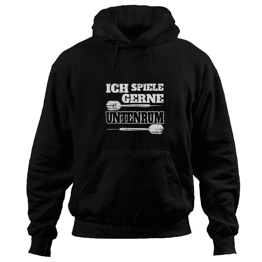 Darts Ich Spiele Unten Rum Dart Hoodies