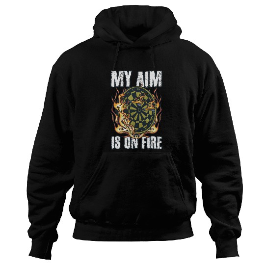 My Aim Is On Fires Dart Player Darts Bullseye 180 Triple 20 Hoodies