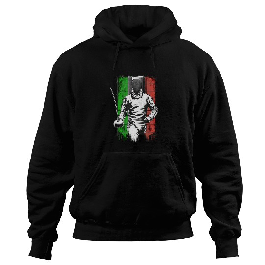 Fencing Italian Boys Flag Fencer Italy Hoodies