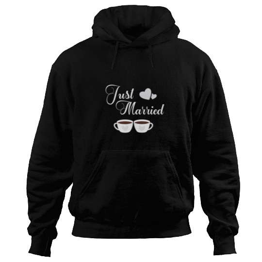 Just Married Coffee Couples Wedding Honeymoon Bound Hoodies
