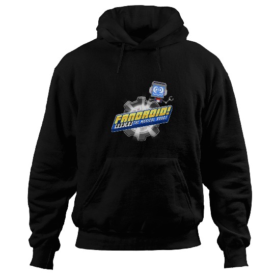 Fandroid Logo with Waving Fandroid Hoodies