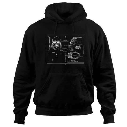 darth vader star wars blueprint Hoodies