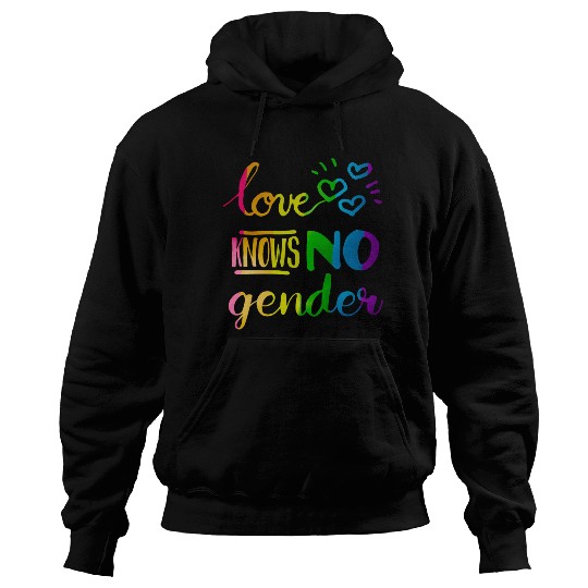 Love Knows No Gender LGBT Pride Rainbow Hoodies