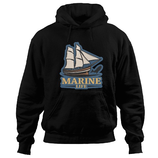 marine life logo Hoodies