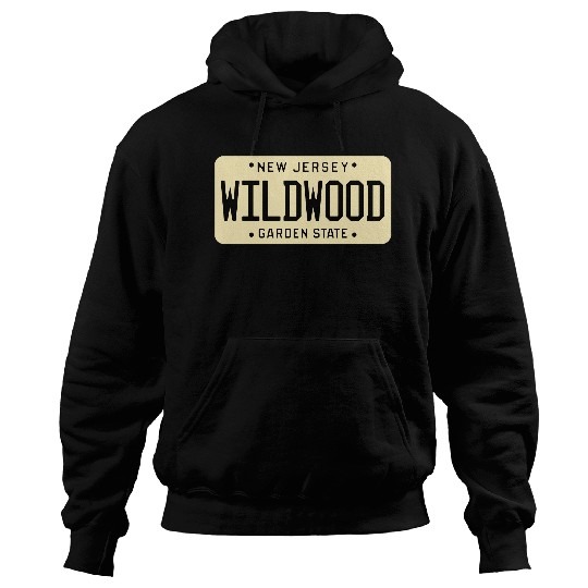 Wildwood New Jersey License Plate Hoodies