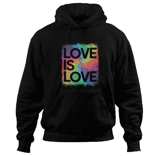 Love is Love Geometric LGBT Gay Pride Hoodies