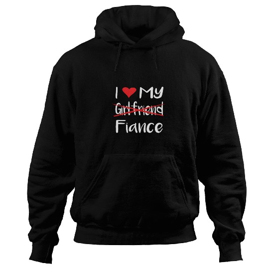 I Heart My Fiance funny lover Valentine's Day Gift Hoodies