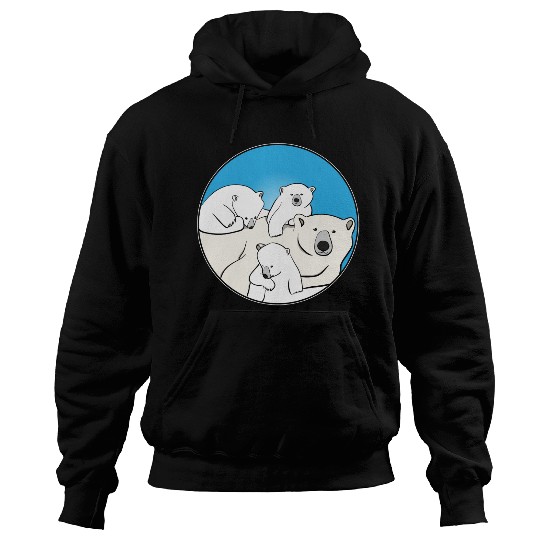 The polar bear family Hoodies
