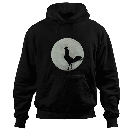 Chicken Full Moon Hoodies