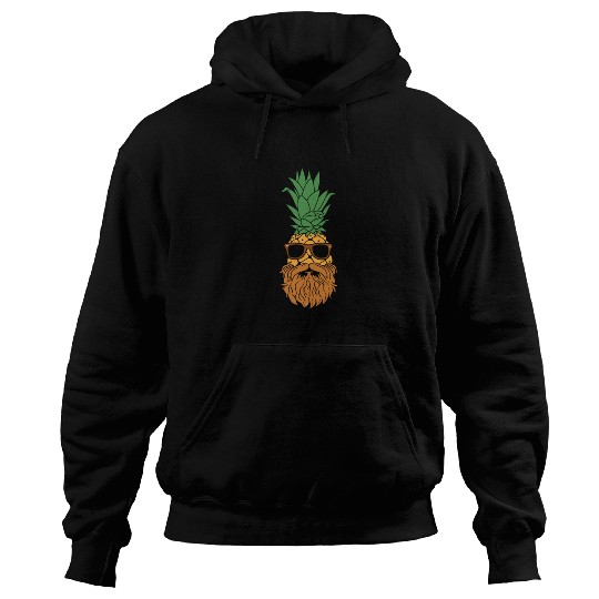 Pineapple Bearded Man Fruit Hawaii Mustache Gift Hoodies