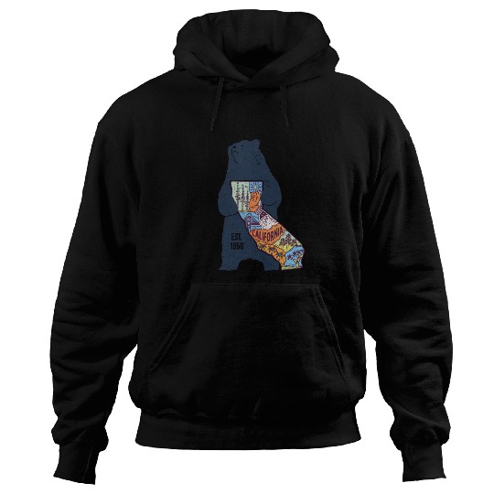 Vintage California Bear EST 1850 Hoodies