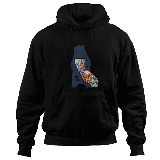Vintage California Bear EST 1850 Hoodies