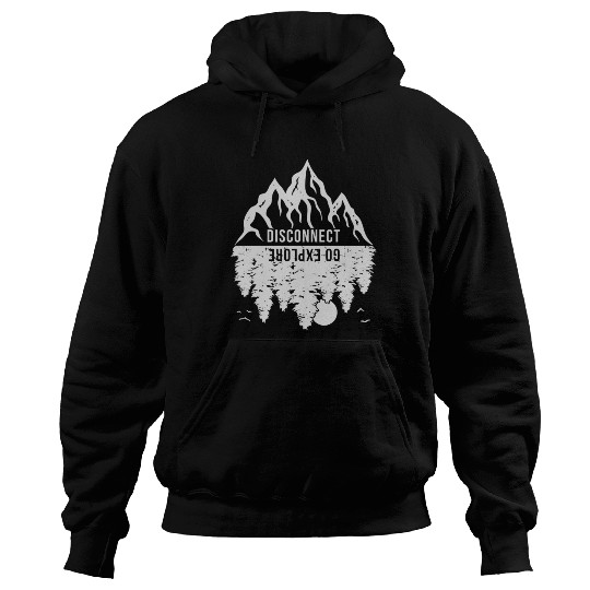 Go Explore Disconnect Great Outdoors Adventure Cam Hoodies