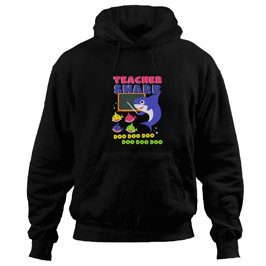 Funny Teacher Shark Preschool Teacher Hoodies