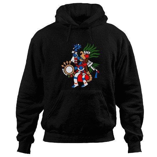 Aztec Symbol Aztec God of War Huitzilopochtli Hoodies
