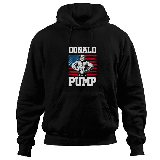 Donald Pump Trump Workout Patriotic Fitness Gym Fu Hoodies